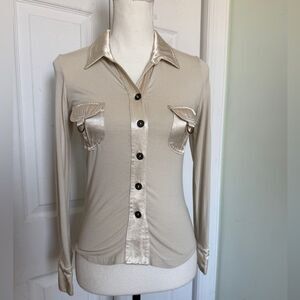 Y2K Bebe Cream Colored Shirt